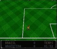 une photo d'Ã©cran de World Cup Striker sur Nintendo Super Nes